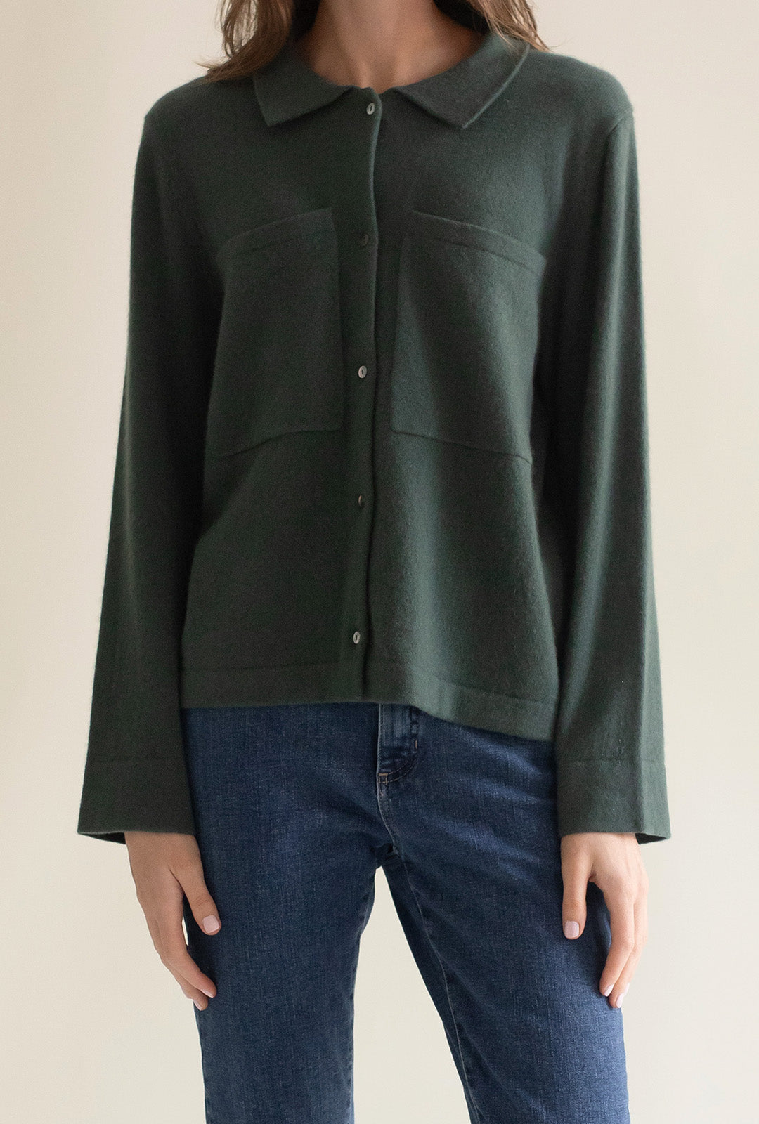 CASHMERE CARDIGAN FOREST