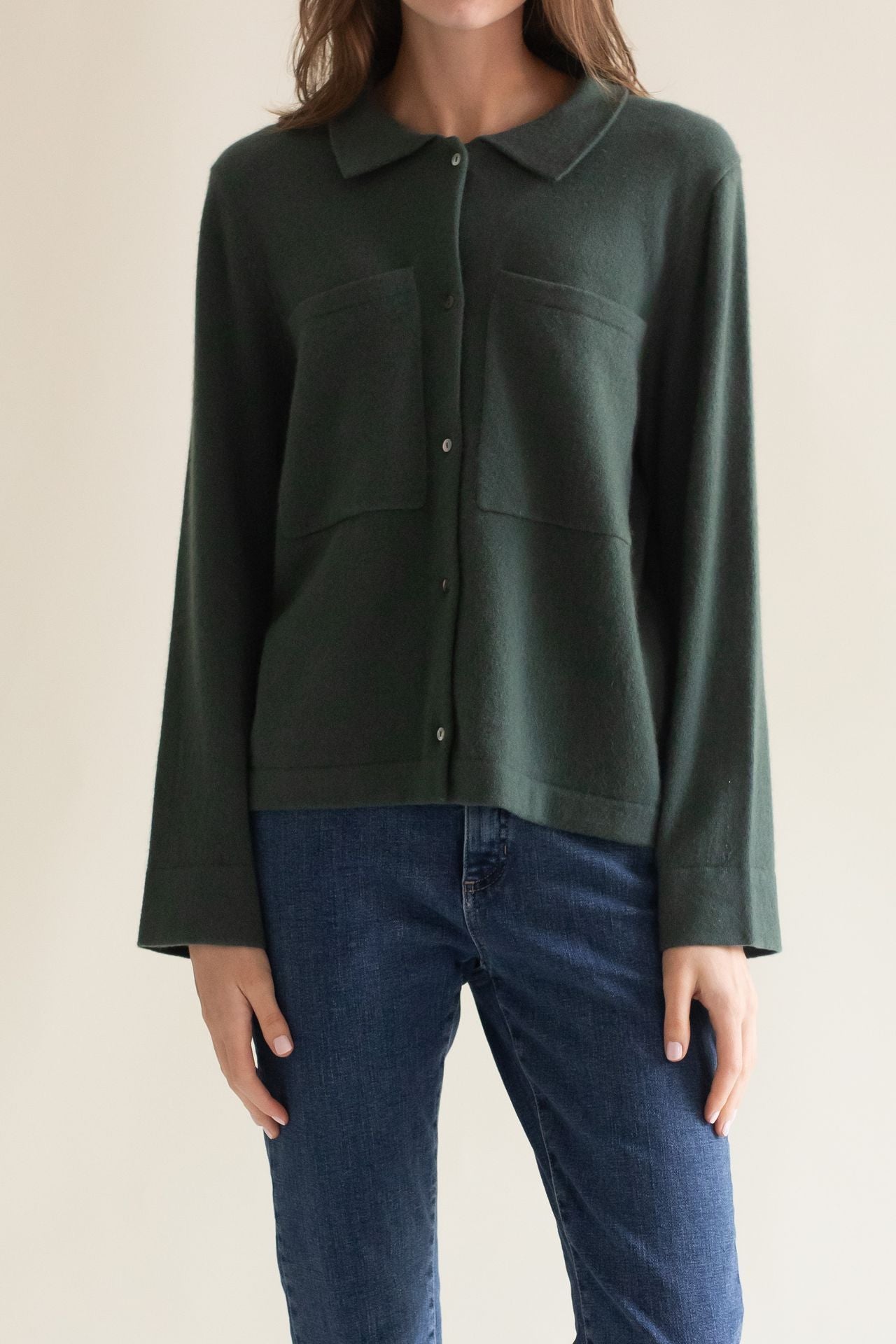 CASHMERE CARDIGAN FOREST