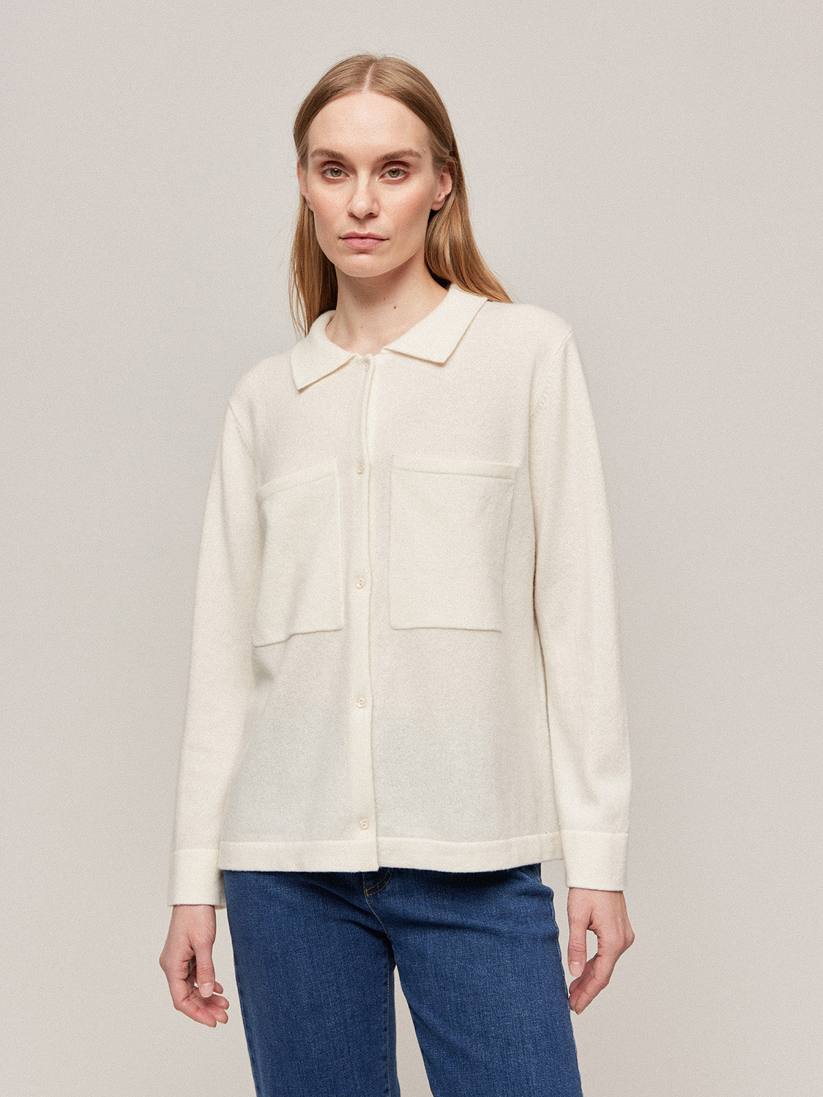 CASHMERE CARDIGAN CREME