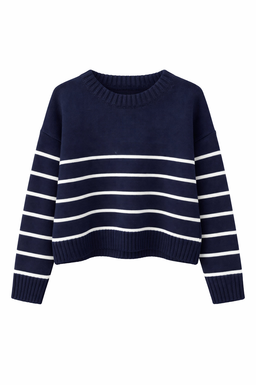CREW NECK NAVY STRIPED