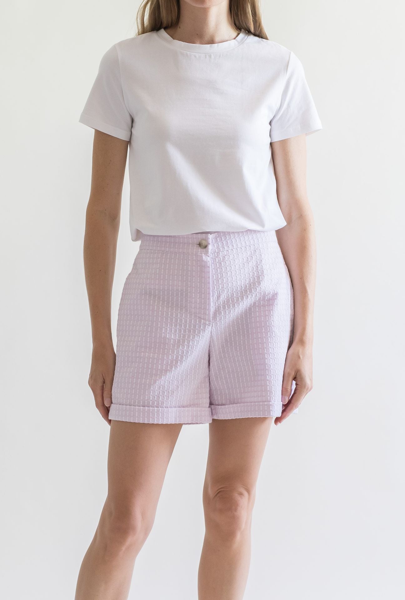 FOLDED SHORTS LILAC