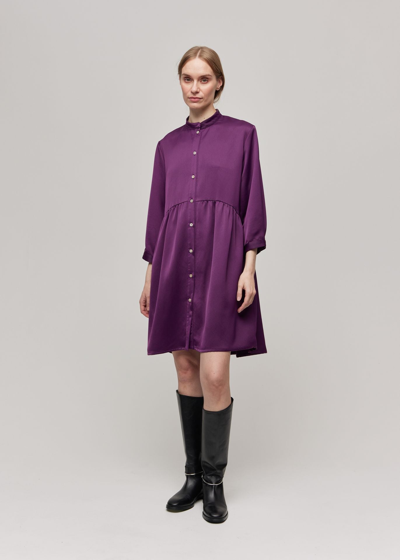 SHIRT DRESS PLUM