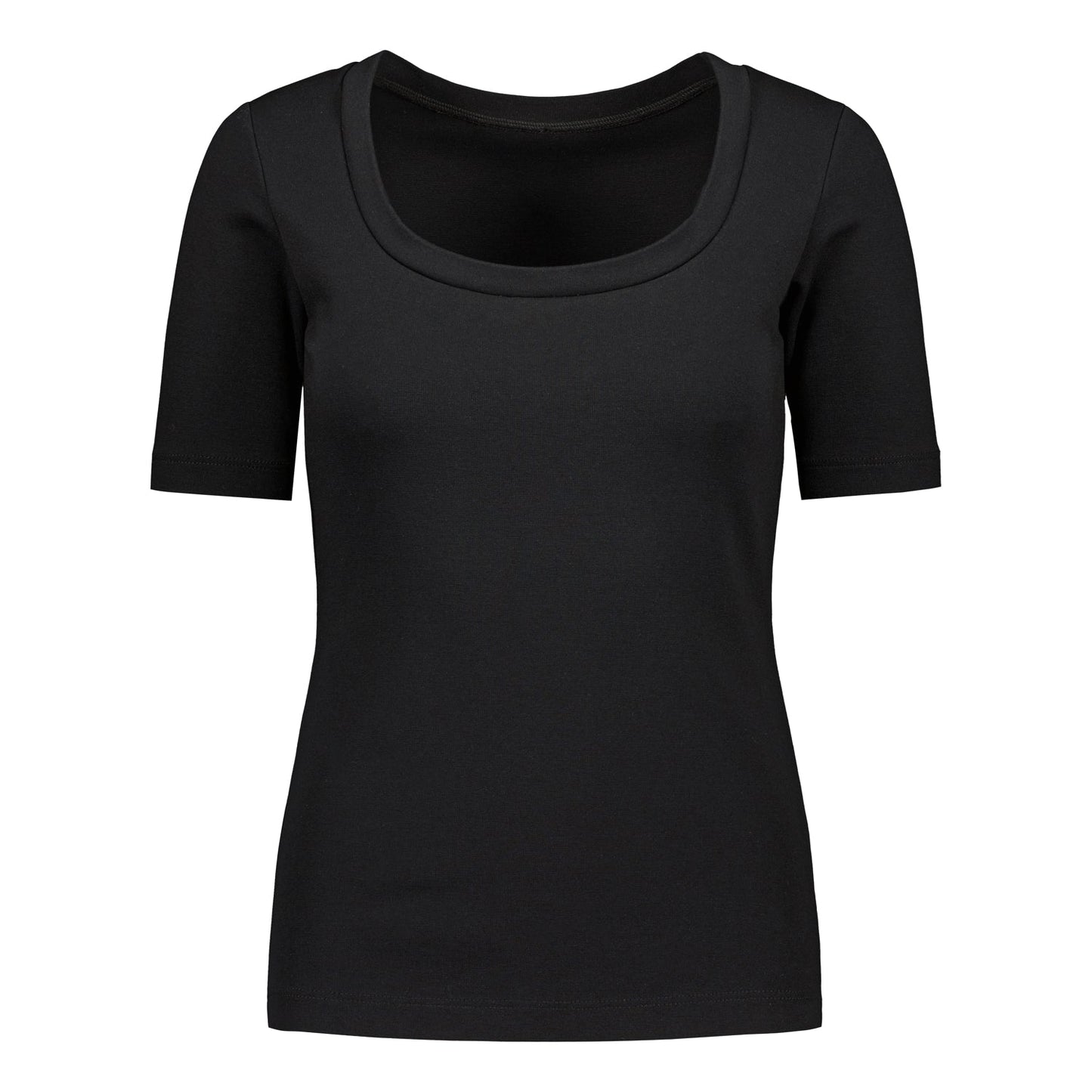 SQUARE NECKLINE T-SHIRT BLACK