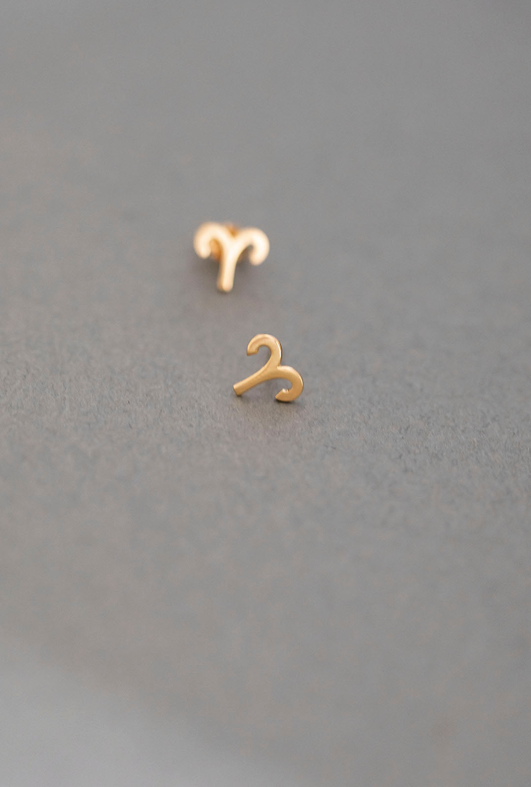 ZODIAC STUD EARRINGS ARIES GOLD