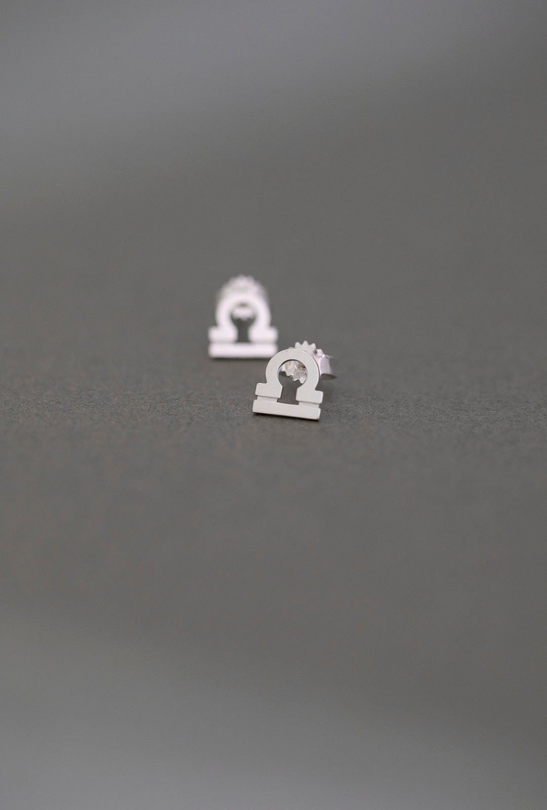 ZODIAC STUD EARRINGS LIBRA SILVER