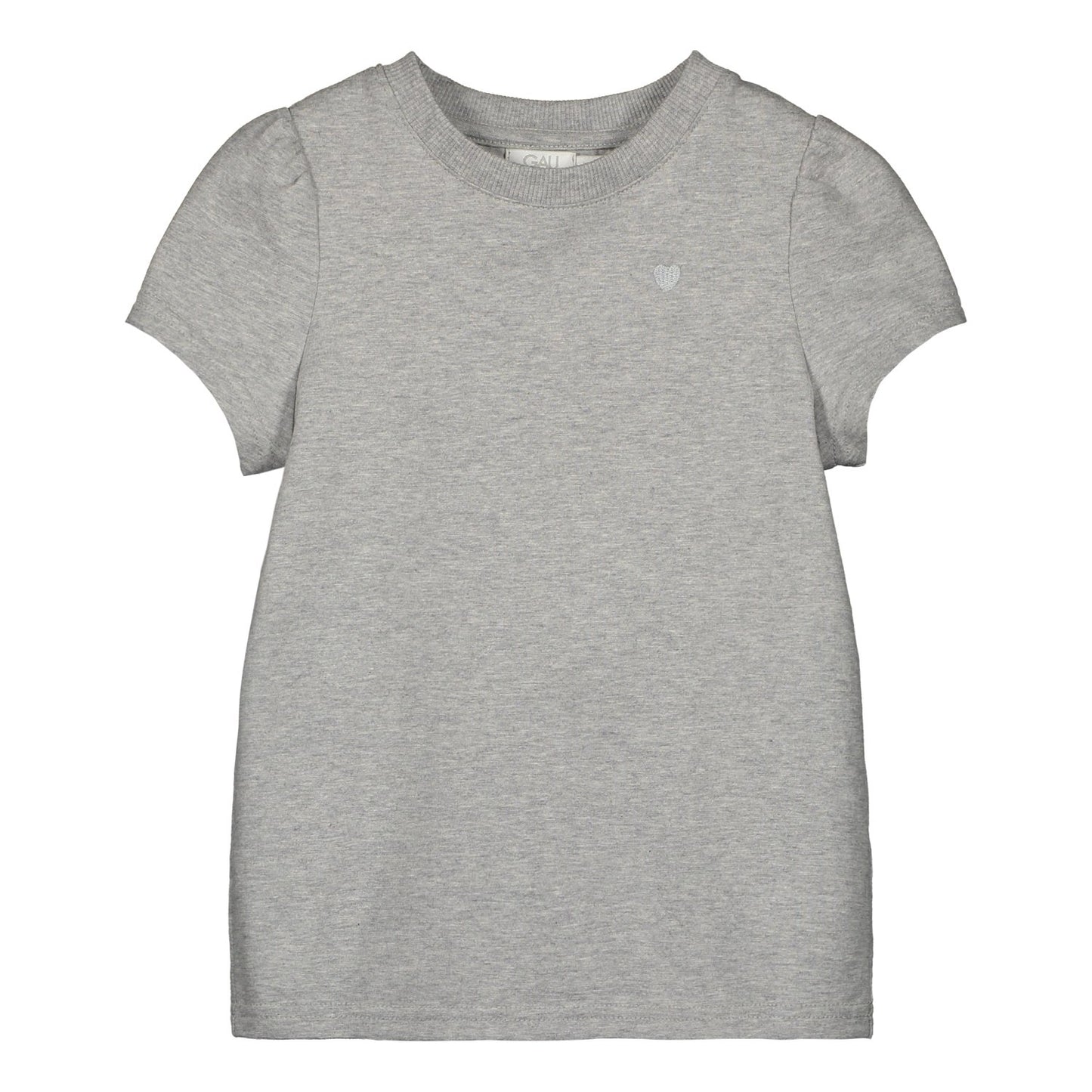 T-SHIRT PUFF SHOULDER GREY MELANGE COTTON GIRLS