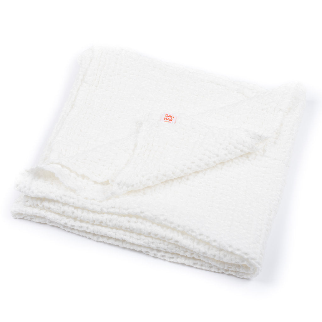 WAFFLE TOWEL WHITE LARGE