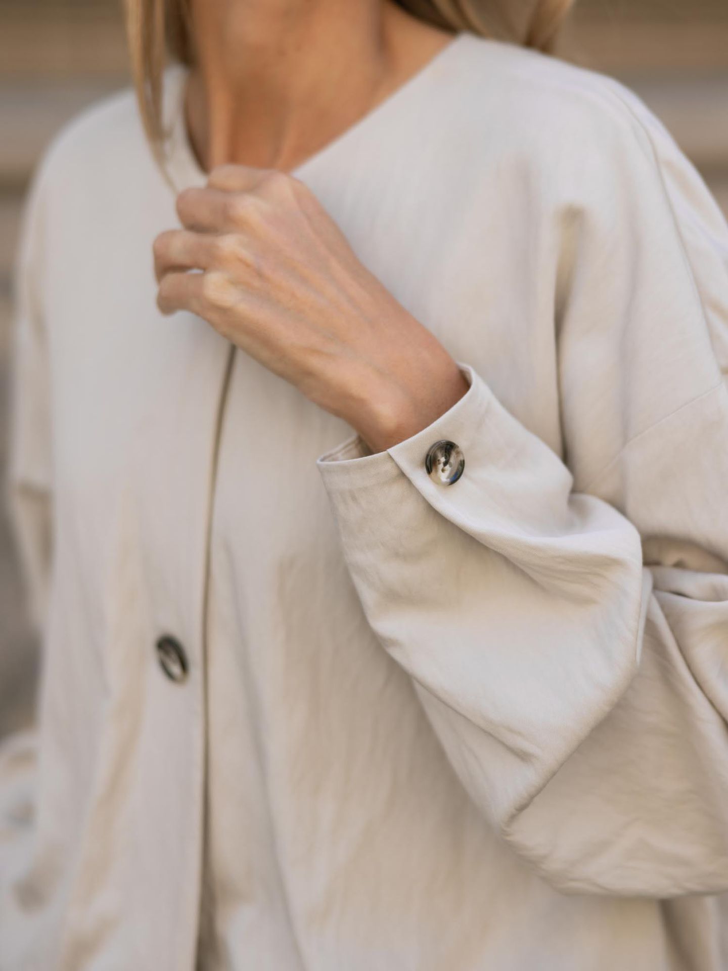 BOMBER SHIRT BEIGE