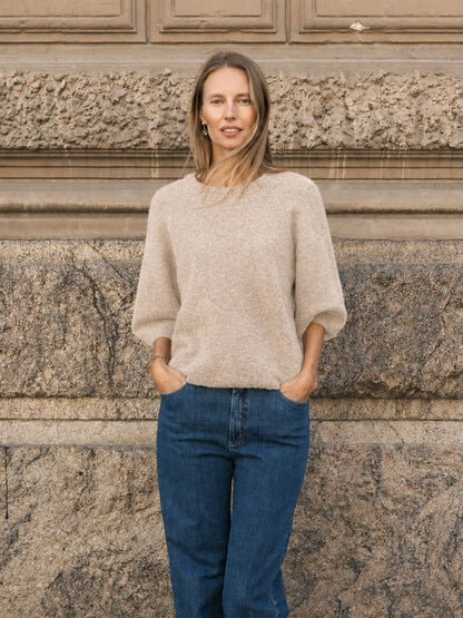 ALPACA BOXY T-SHIRT SAND