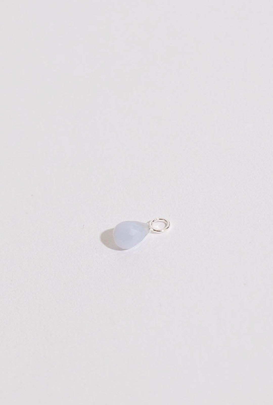 BLUE LACE AGATE DROP PENDANT SILVER