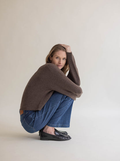 CASHMERE CREWNECK ESPRESSO
