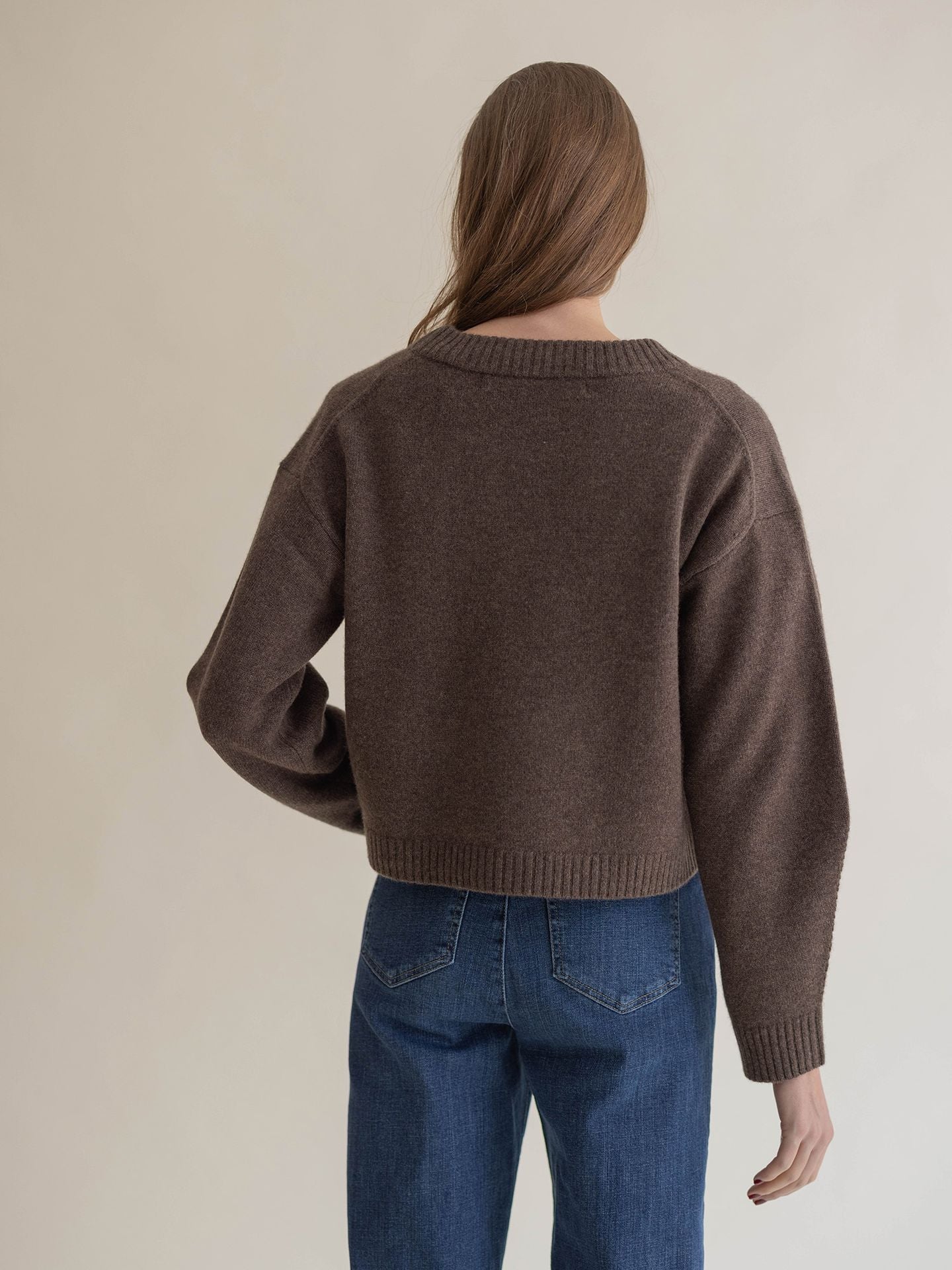 CASHMERE CREWNECK ESPRESSO