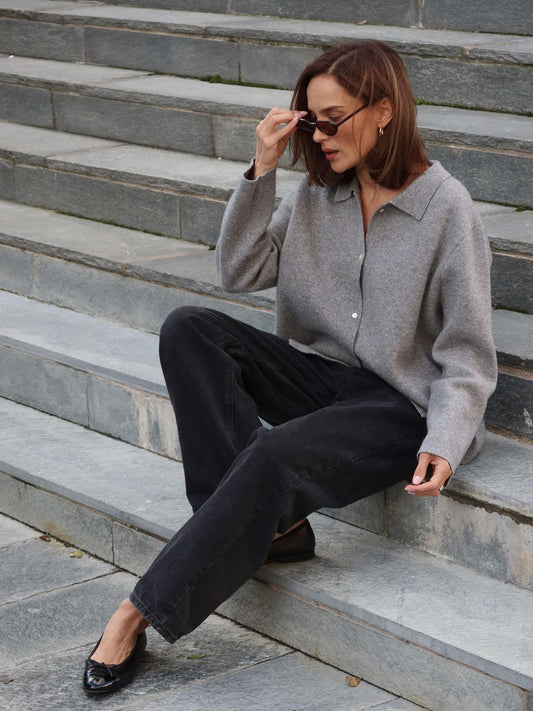 CASHMERE JACKET SLATE