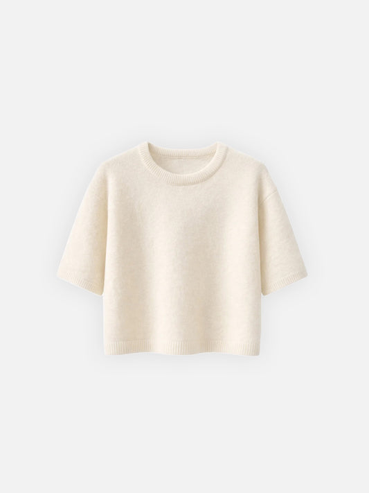 ALPACA BOXY T-PAITA IVORY