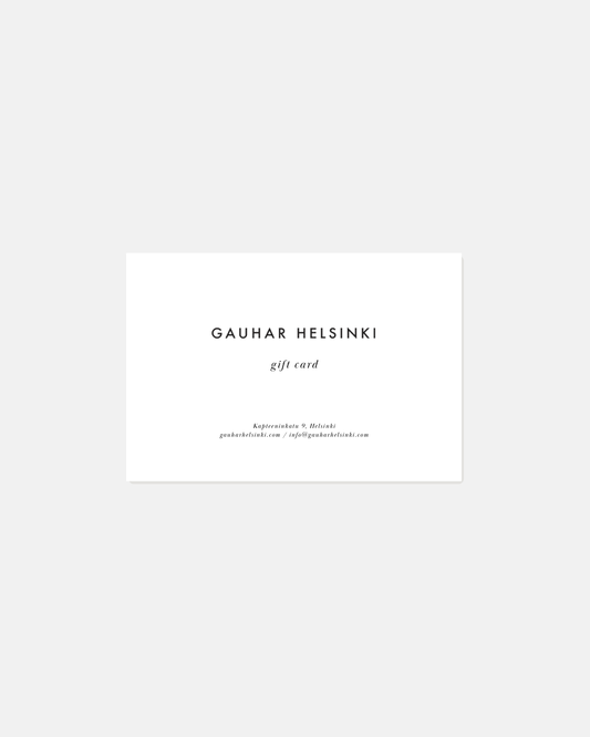 GAUHAR HELSINKI lahjakortti