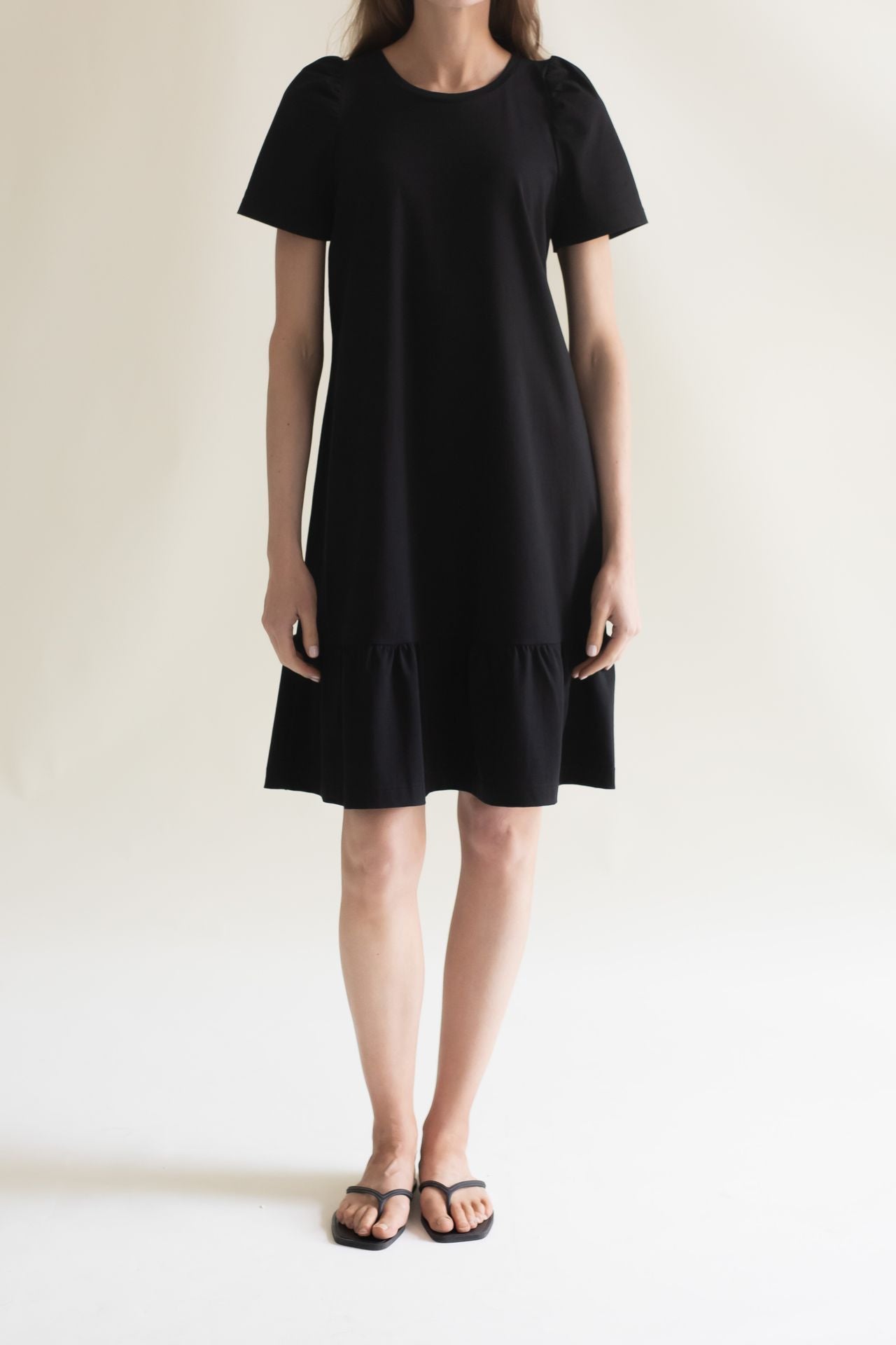 JERSEY PUFF DRESS BLACK