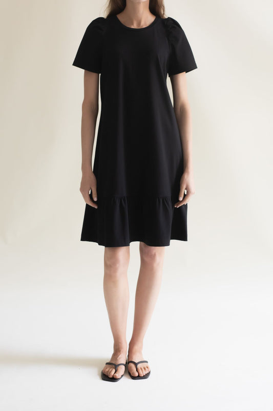 JERSEY PUFF DRESS BLACK