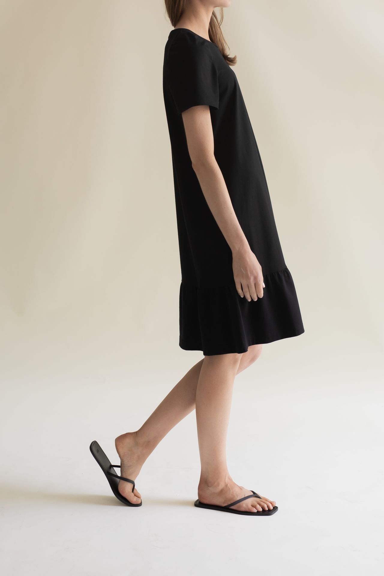 JERSEY PUFF DRESS BLACK