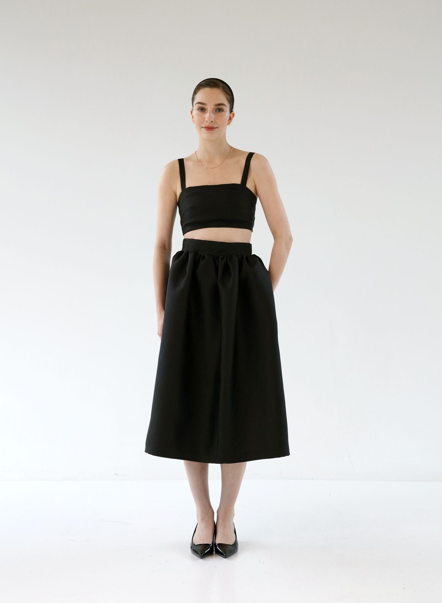 MIDI SKIRT BLACK