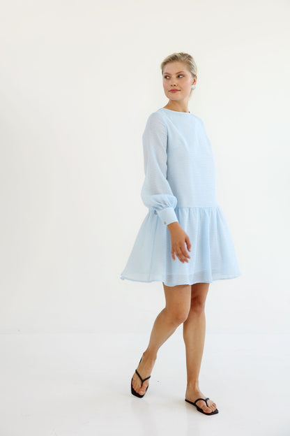 ORGANZA DRESS LIGHT BLUE