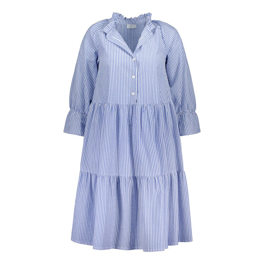RUFFLED DRESS STRIPED