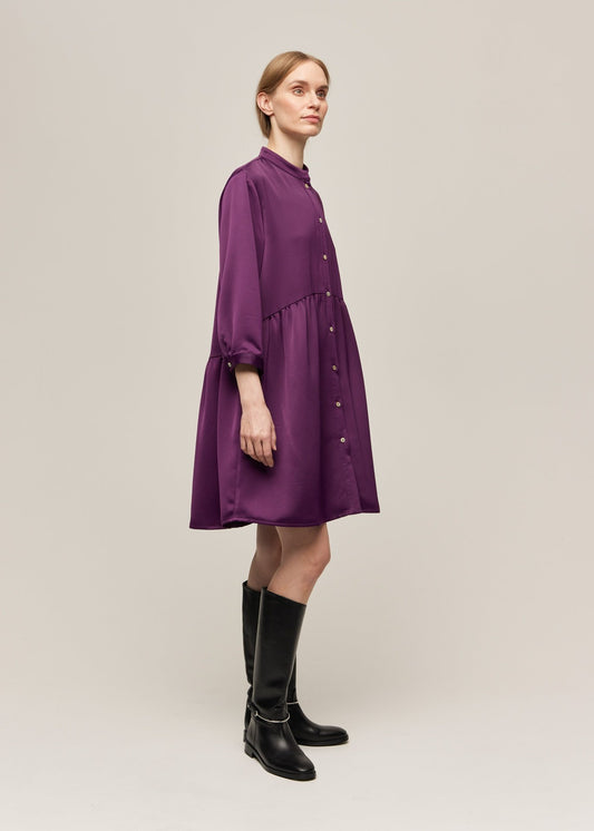 SHIRT DRESS PLUM