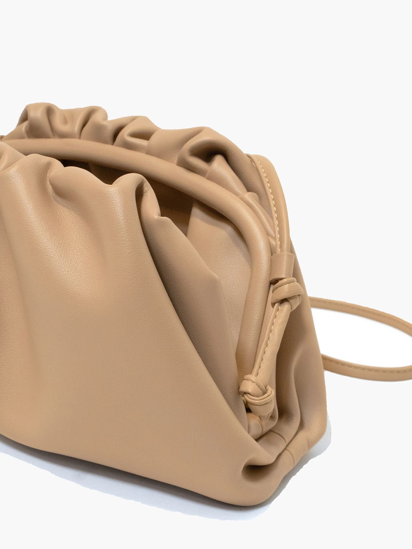 SMALL POUCH WITH STRAP BEIGE