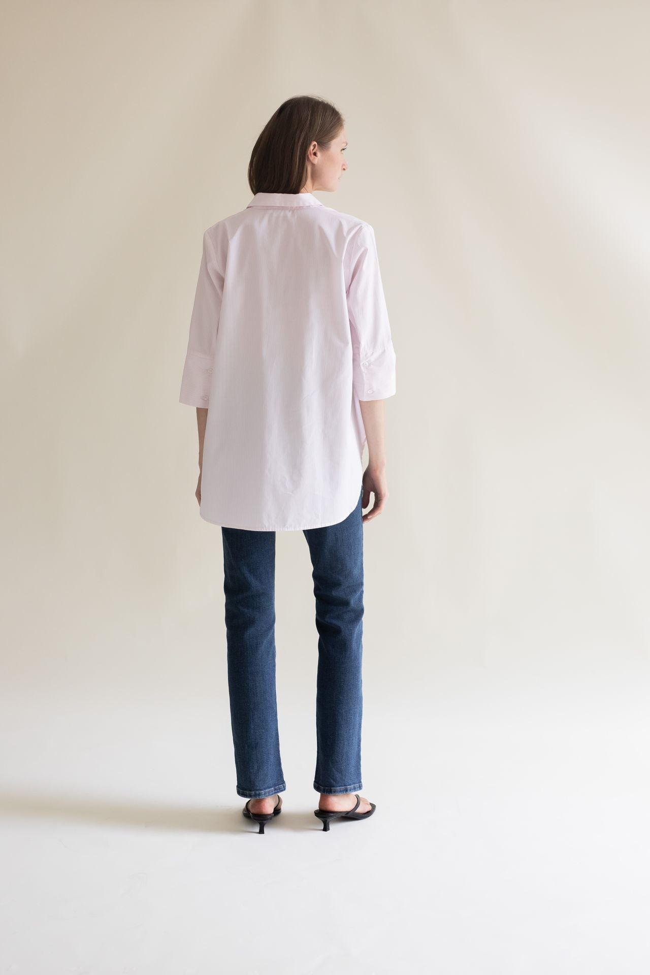 CLASSIC SHIRT W/ TWIST SOFT PINK