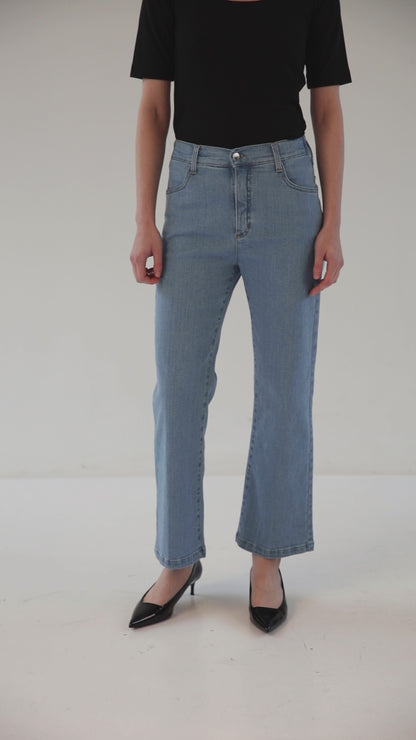 DENIM WIDE FADED BLUE