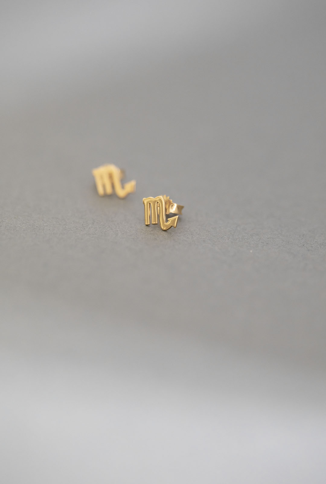 ZODIAC STUD EARRINGS SCORPIO GOLD