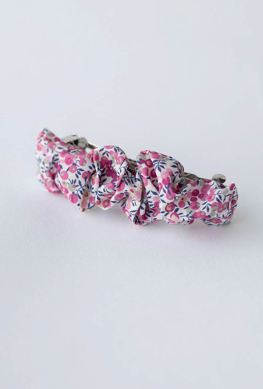 HELSINKI ATELIER RUFFLED HAIR CLIP LIBERTY WILTSHIRE BUD