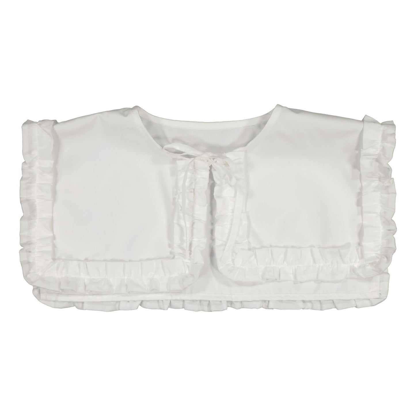 SQUARE COLLAR WITH FRILL WHITE